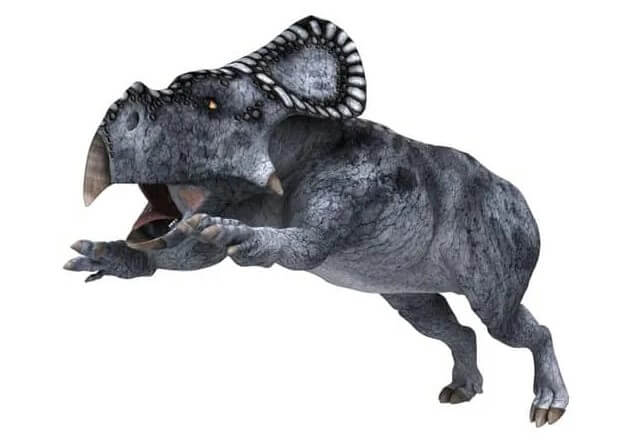 proceratop dinosaurio pequeño que salta
